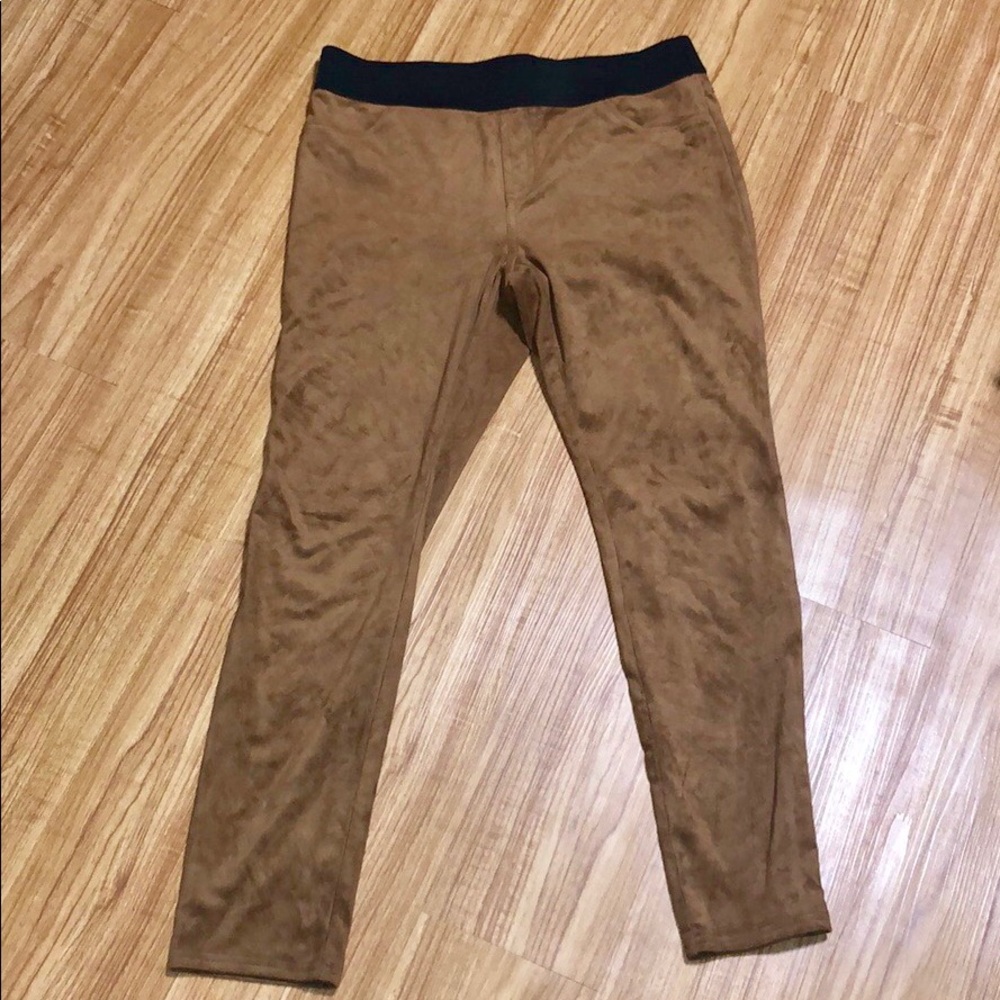Brown Suede Leggings